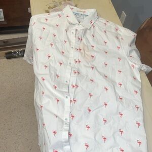 Denim & Flower Flamingo Shirt